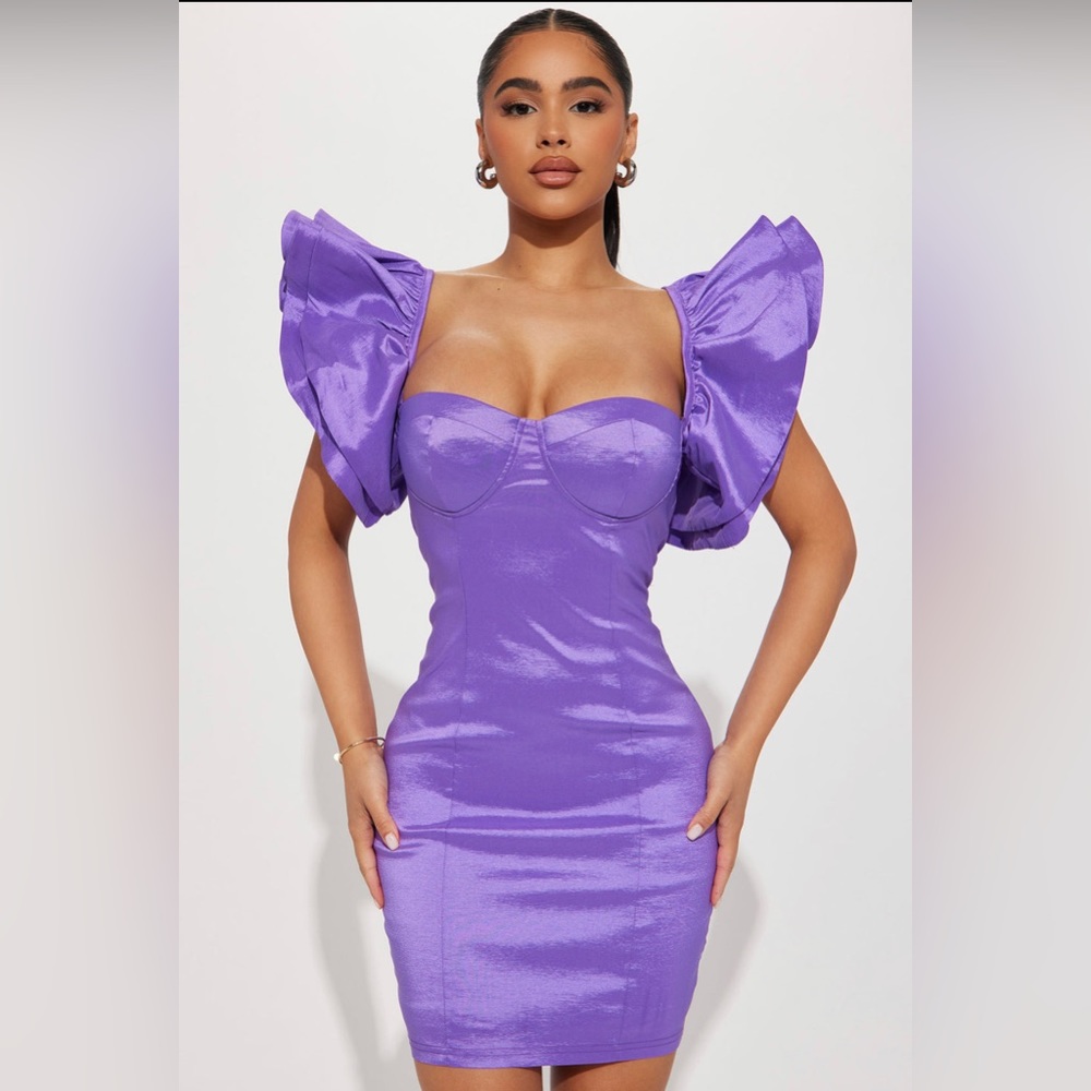 Fashion Nova - Peaking Mini Dress - Purple